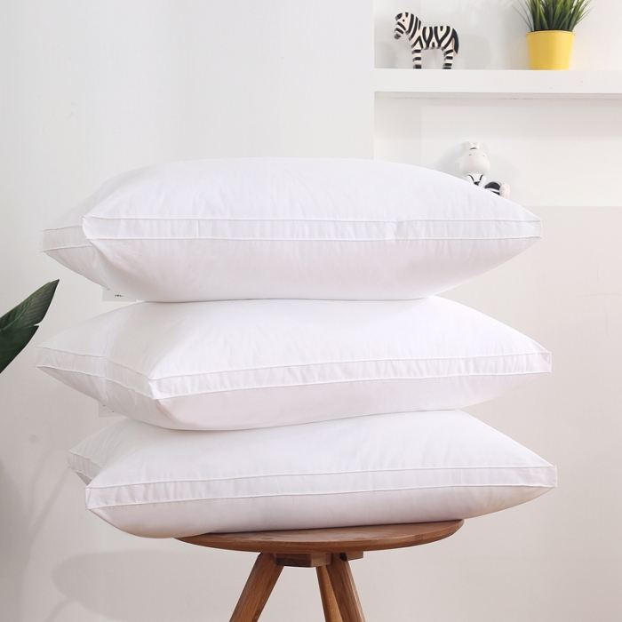 91家纺网 家纺一手货源 找家纺 锦绣万家 2020新款星级酒店羽丝绒枕芯 立体边