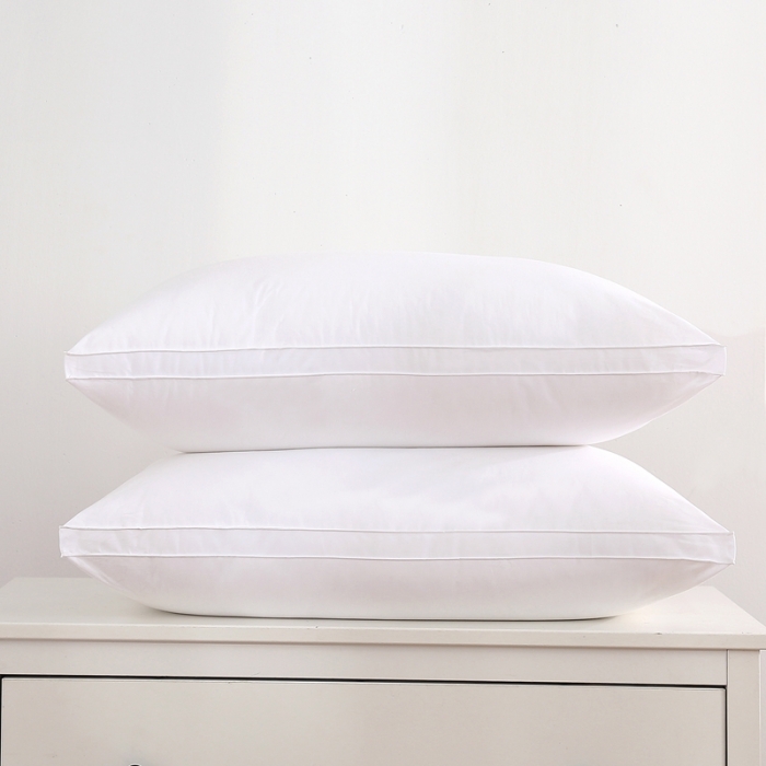 91家纺网 家纺一手货源 找家纺 锦绣万家 2020新款星级酒店羽丝绒枕芯 立体边