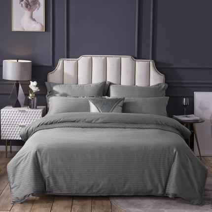 久典 2020新款学生单位宿舍酒店风全棉四件套 爵士灰