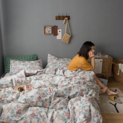 91家纺网 家纺一手货源 找家纺 希文 2020新款全棉13372印花四件套“森”系 枫晴