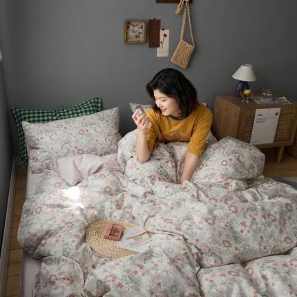 91家纺网 家纺一手货源 找家纺 希文 2020新款全棉13372印花四件套“森”系 锦绣