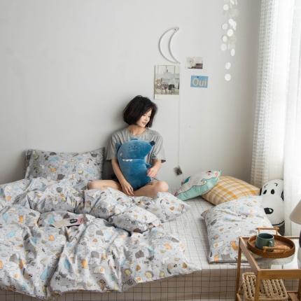 91家纺网 家纺一手货源 找家纺 （总）希文 2020新款全棉印花四件套“素雅”系列