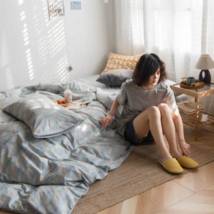 91家纺网 家纺一手货源 找家纺 （总）希文 2020新款全棉印花四件套“素雅”系列