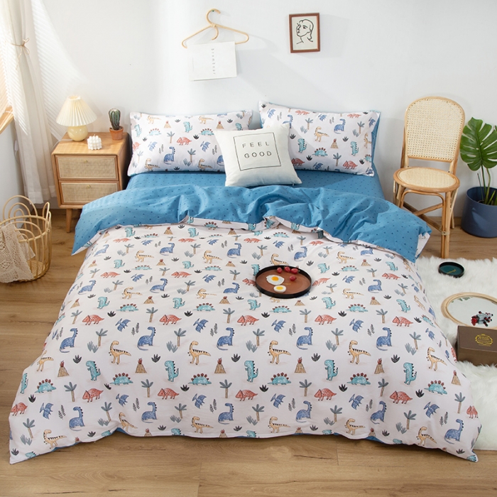 91家纺网 家纺一手货源 找家纺 （总）感遇家纺 2020新款全棉小清新卡通四件套