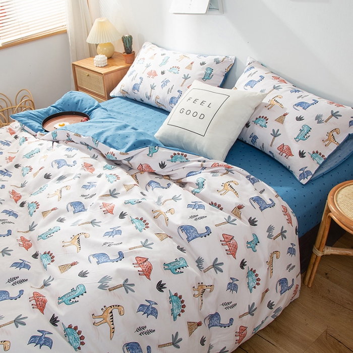 91家纺网 家纺一手货源 找家纺 （总）感遇家纺 2020新款全棉小清新卡通四件套