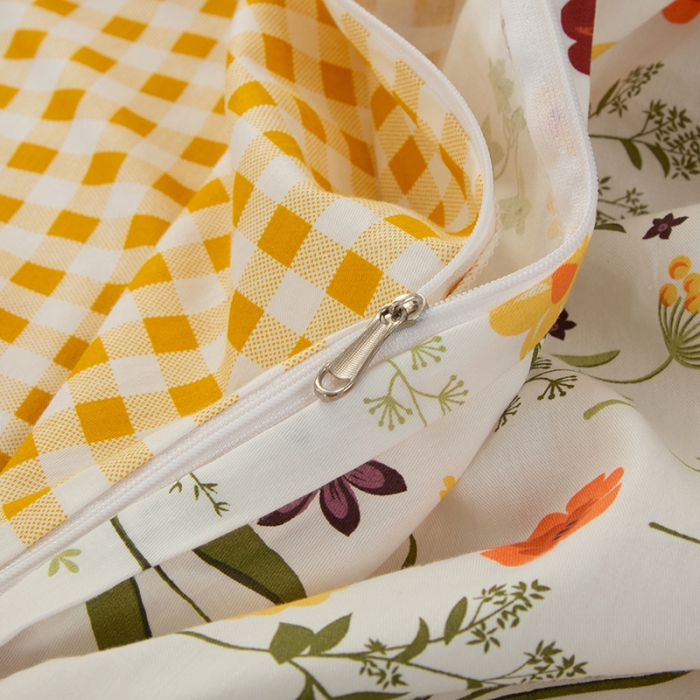 91家纺网 家纺一手货源 找家纺 感遇家纺 2020新款全棉小清新卡通四件套 花丛