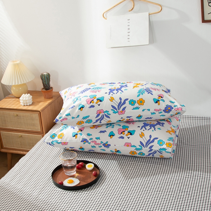 91家纺网 家纺一手货源 找家纺 感遇家纺 2020新款全棉小清新卡通四件套 可爱小鹿