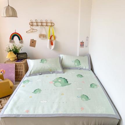 91家纺网 家纺一手货源 找家纺 时年 2020新款水洗养生凉席 小怪兽