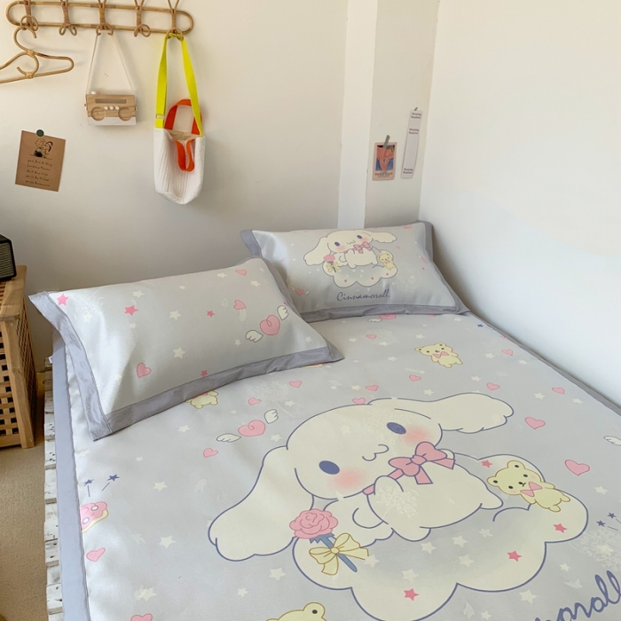 91家纺网 家纺一手货源 找家纺 时年 2020新款水洗养生凉席 爱心狗