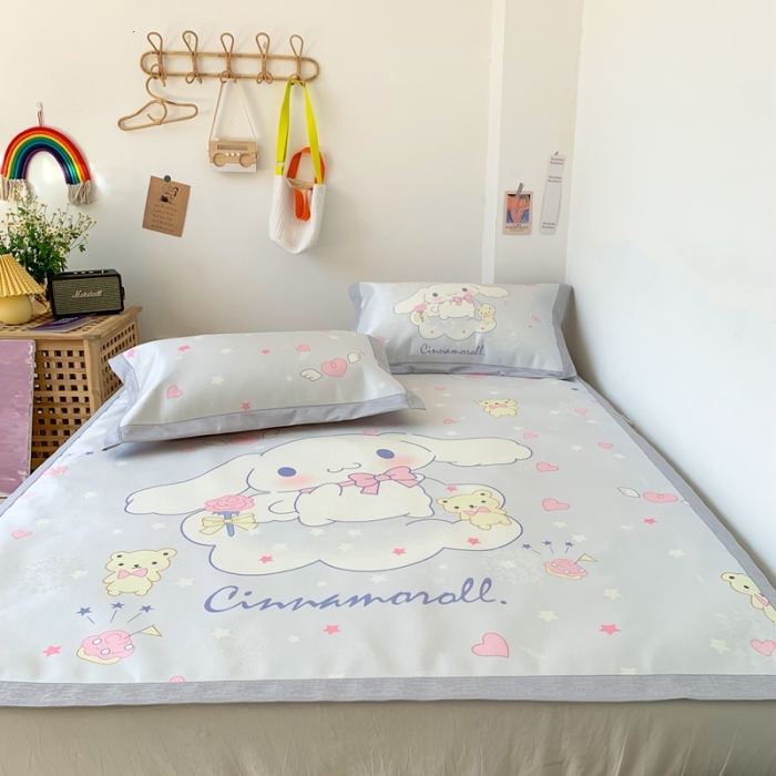 91家纺网 家纺一手货源 找家纺 时年 2020新款水洗养生凉席 爱心狗