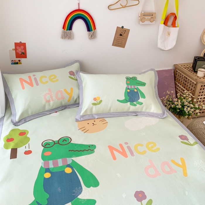 91家纺网 家纺一手货源 找家纺 时年 2020新款水洗养生凉席 鳄鱼屋