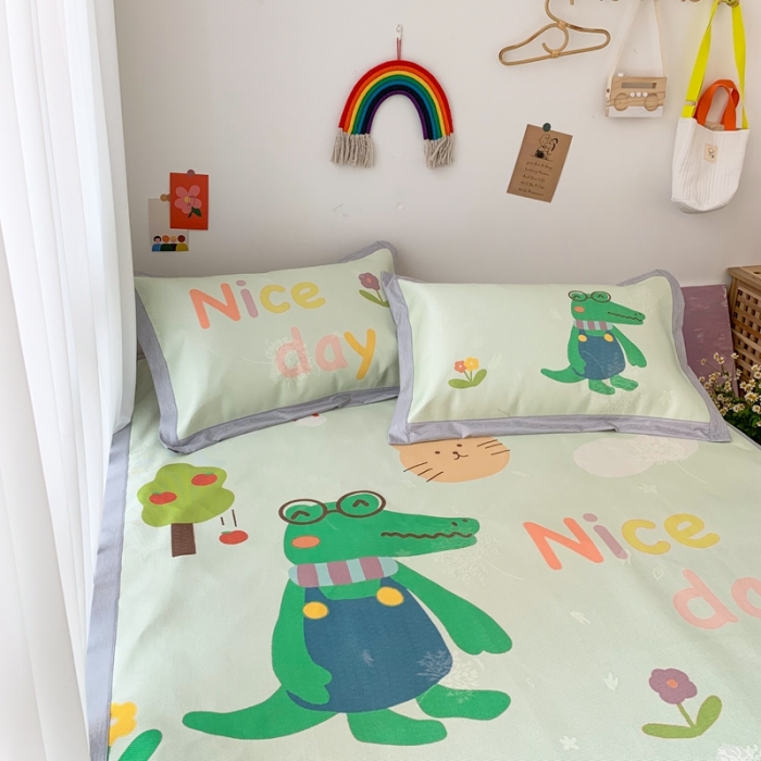 91家纺网 家纺一手货源 找家纺 时年 2020新款水洗养生凉席 鳄鱼屋