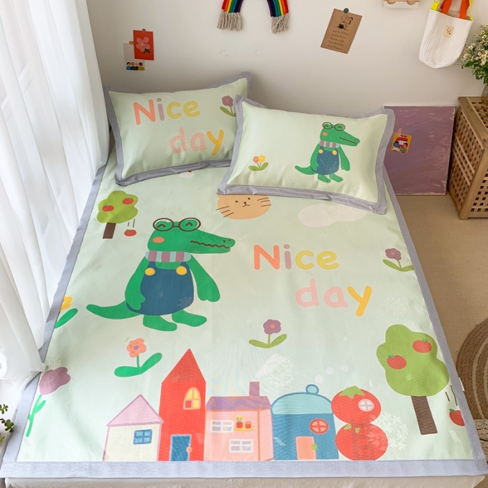 91家纺网 家纺一手货源 找家纺 时年 2020新款水洗养生凉席 鳄鱼屋