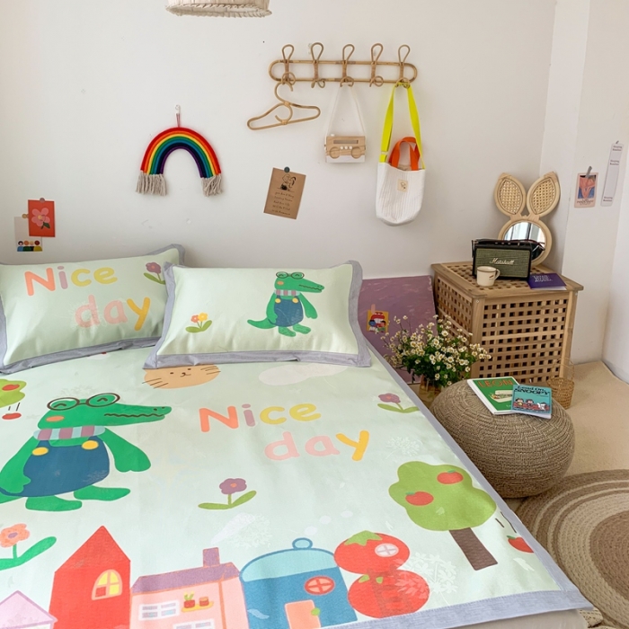 91家纺网 家纺一手货源 找家纺 时年 2020新款水洗养生凉席 鳄鱼屋