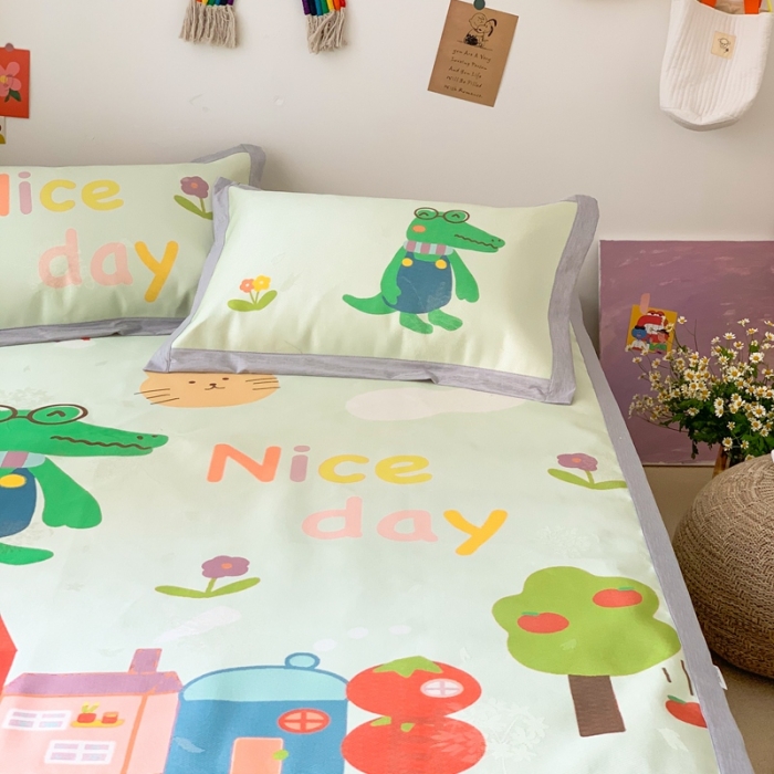 91家纺网 家纺一手货源 找家纺 时年 2020新款水洗养生凉席 鳄鱼屋