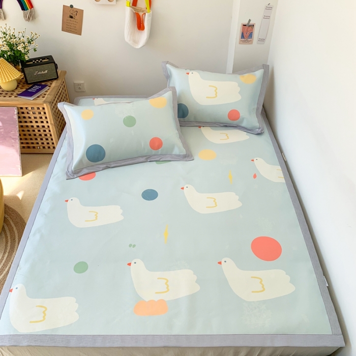 91家纺网 家纺一手货源 找家纺 时年 2020新款水洗养生凉席 和平鸽