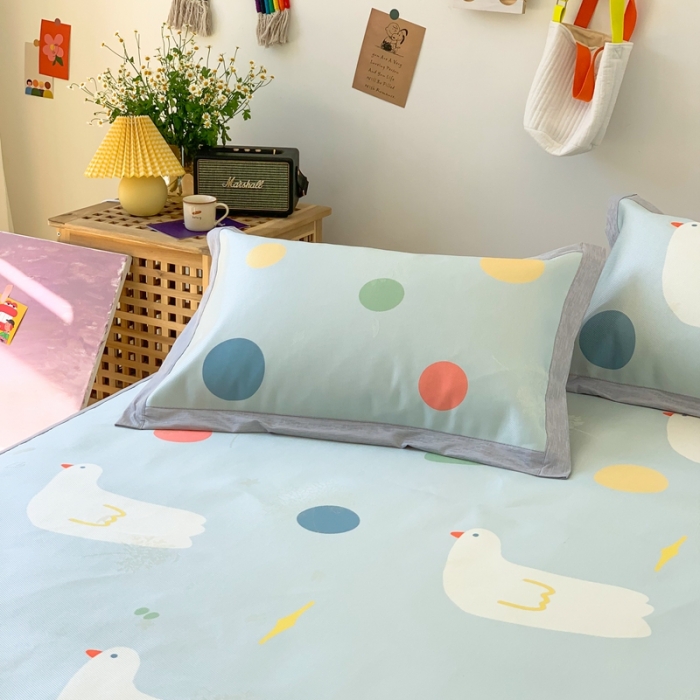 91家纺网 家纺一手货源 找家纺 时年 2020新款水洗养生凉席 和平鸽