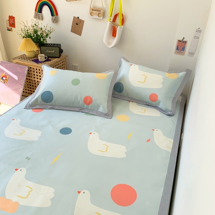 91家纺网 家纺一手货源 找家纺 时年 2020新款水洗养生凉席 和平鸽