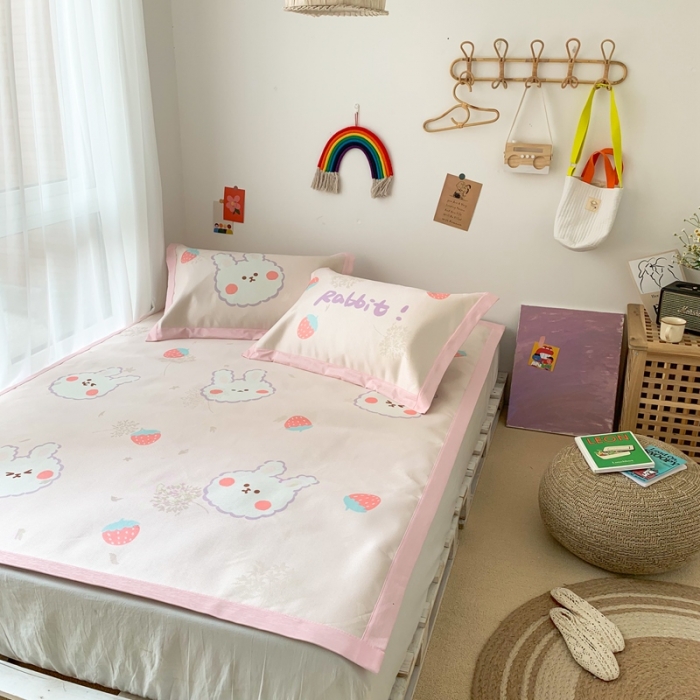 91家纺网 家纺一手货源 找家纺 时年 2020新款水洗养生凉席 美丽tu