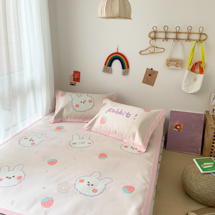 91家纺网 家纺一手货源 找家纺 时年 2020新款水洗养生凉席 美丽tu