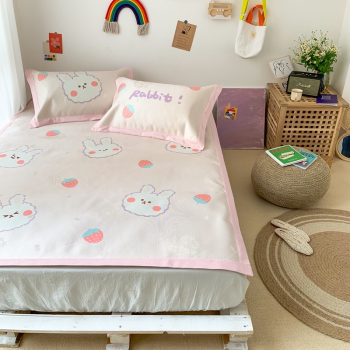 91家纺网 家纺一手货源 找家纺 时年 2020新款水洗养生凉席 美丽tu