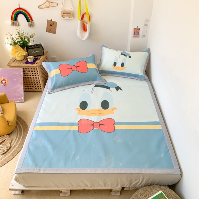 91家纺网 家纺一手货源 找家纺 时年 2020新款水洗养生凉席 萌鸭先生