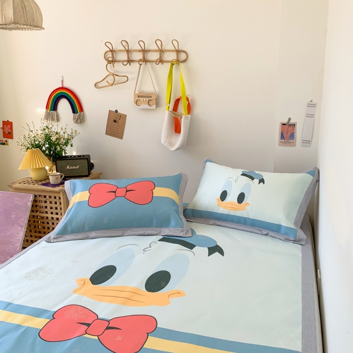 91家纺网 家纺一手货源 找家纺 时年 2020新款水洗养生凉席 萌鸭先生