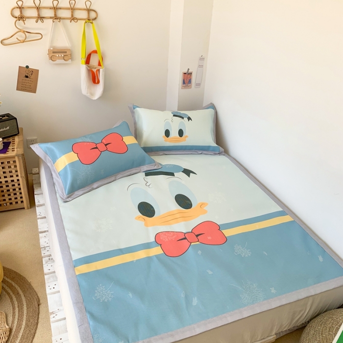 91家纺网 家纺一手货源 找家纺 时年 2020新款水洗养生凉席 萌鸭先生