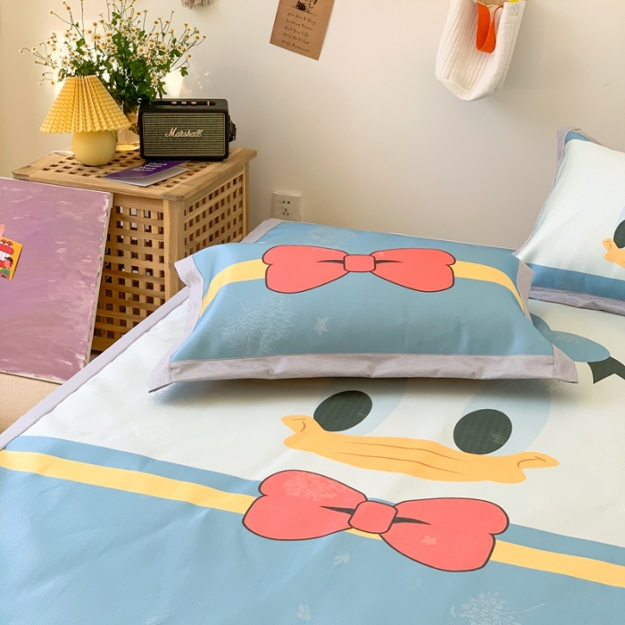 91家纺网 家纺一手货源 找家纺 时年 2020新款水洗养生凉席 萌鸭先生