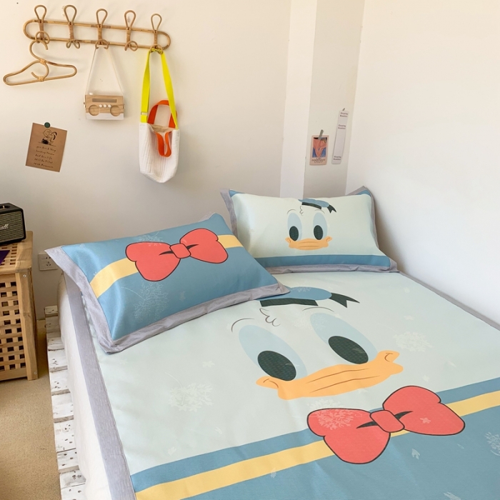 91家纺网 家纺一手货源 找家纺 时年 2020新款水洗养生凉席 萌鸭先生