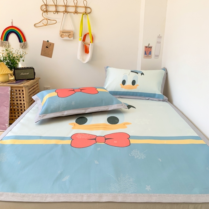 91家纺网 家纺一手货源 找家纺 时年 2020新款水洗养生凉席 萌鸭先生