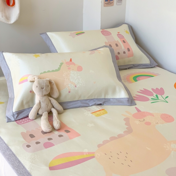 91家纺网 家纺一手货源 找家纺 时年 2020新款水洗养生凉席 梦幻乐园