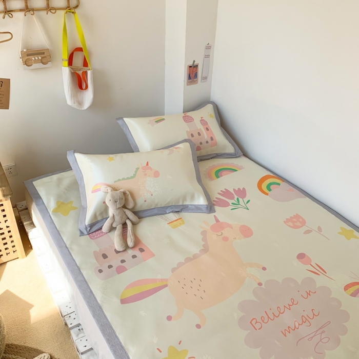 91家纺网 家纺一手货源 找家纺 时年 2020新款水洗养生凉席 梦幻乐园