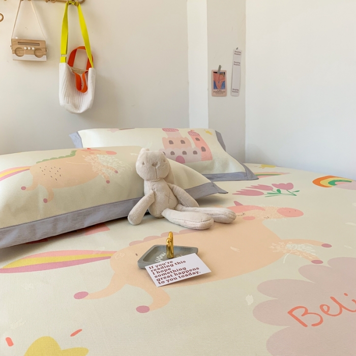 91家纺网 家纺一手货源 找家纺 时年 2020新款水洗养生凉席 梦幻乐园