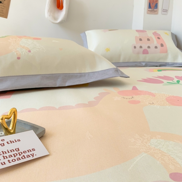 91家纺网 家纺一手货源 找家纺 时年 2020新款水洗养生凉席 梦幻乐园