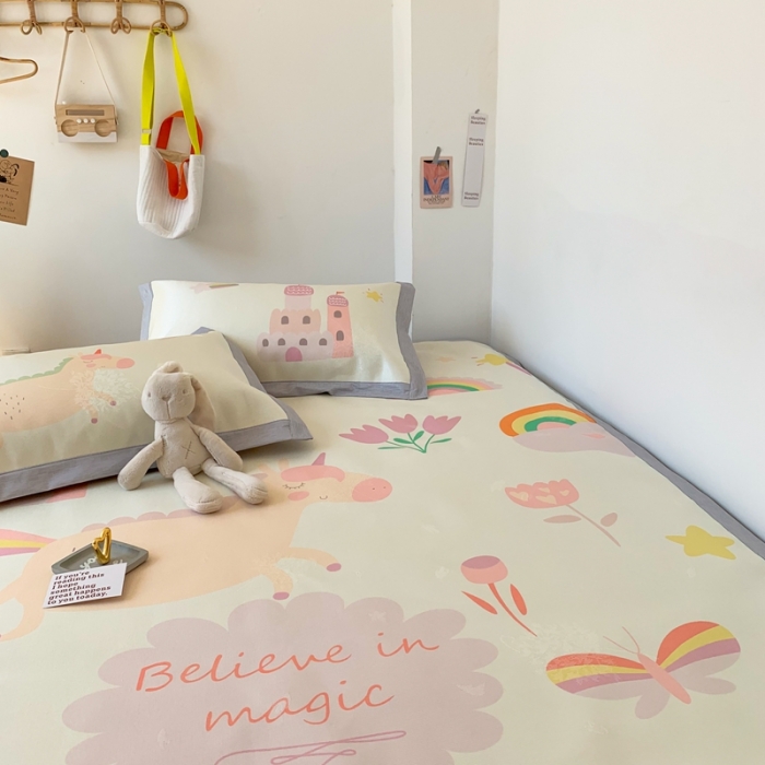 91家纺网 家纺一手货源 找家纺 时年 2020新款水洗养生凉席 梦幻乐园