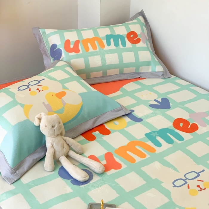 91家纺网 家纺一手货源 找家纺 时年 2020新款水洗养生凉席 去游泳