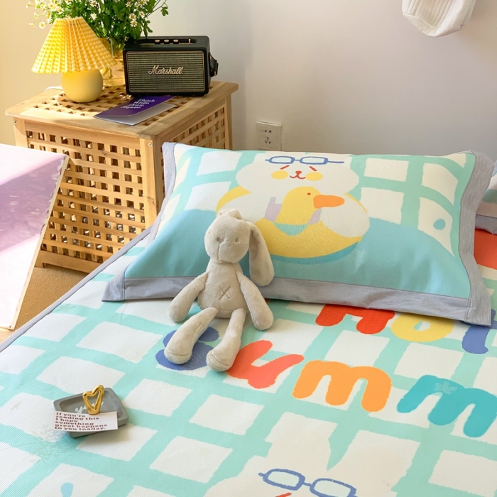 91家纺网 家纺一手货源 找家纺 时年 2020新款水洗养生凉席 去游泳