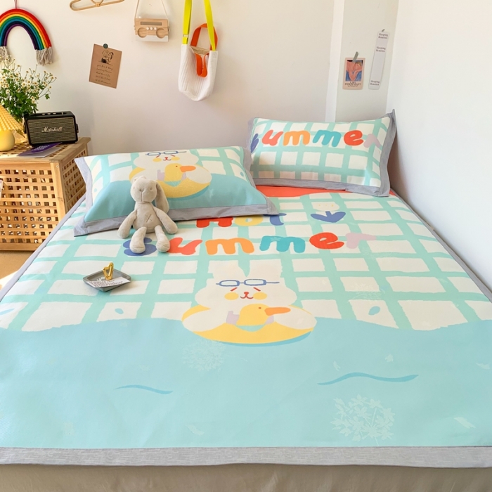 91家纺网 家纺一手货源 找家纺 时年 2020新款水洗养生凉席 去游泳