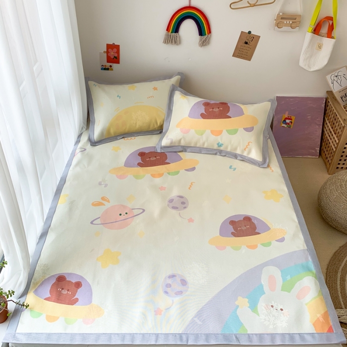 91家纺网 家纺一手货源 找家纺 时年 2020新款水洗养生凉席 太空旅行