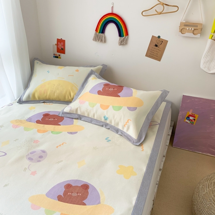 91家纺网 家纺一手货源 找家纺 时年 2020新款水洗养生凉席 太空旅行