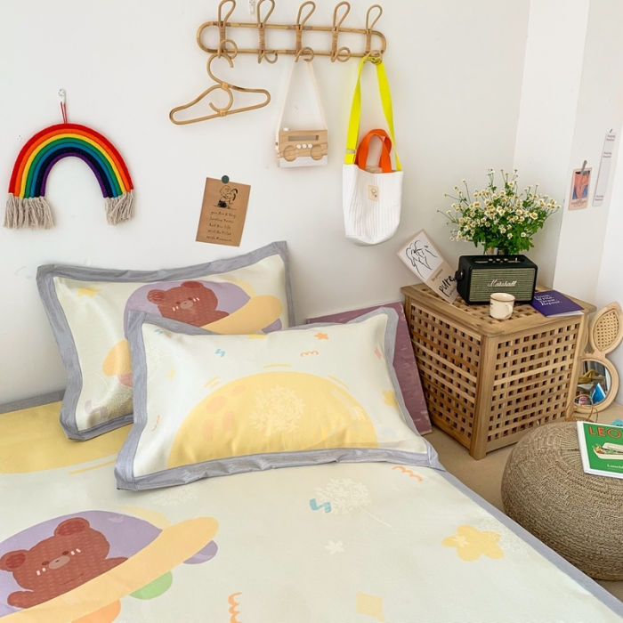 91家纺网 家纺一手货源 找家纺 时年 2020新款水洗养生凉席 太空旅行