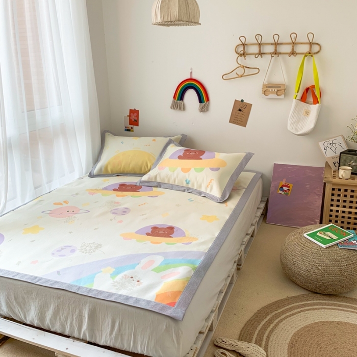 91家纺网 家纺一手货源 找家纺 时年 2020新款水洗养生凉席 太空旅行