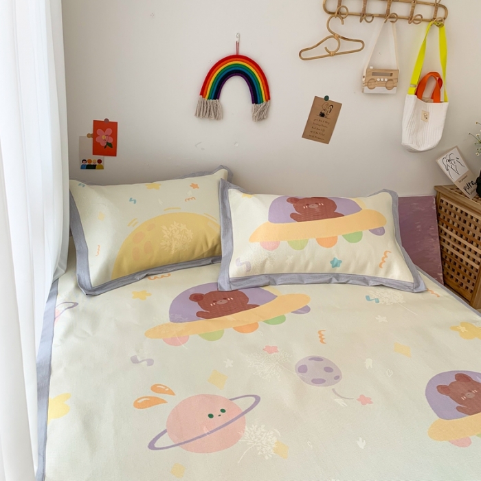 91家纺网 家纺一手货源 找家纺 时年 2020新款水洗养生凉席 太空旅行