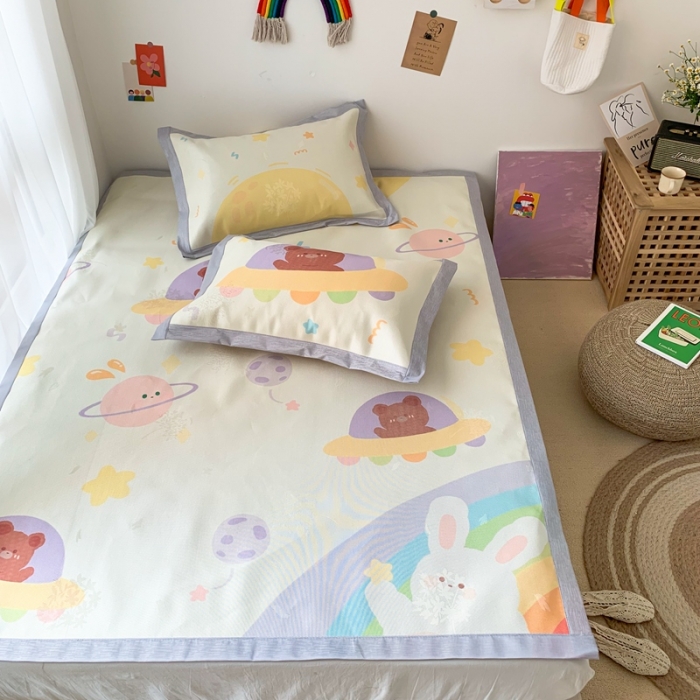 91家纺网 家纺一手货源 找家纺 时年 2020新款水洗养生凉席 太空旅行