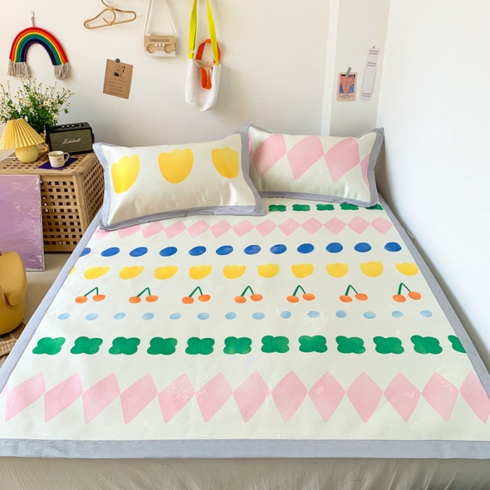 91家纺网 家纺一手货源 找家纺 时年 2020新款水洗养生凉席 薇薇安