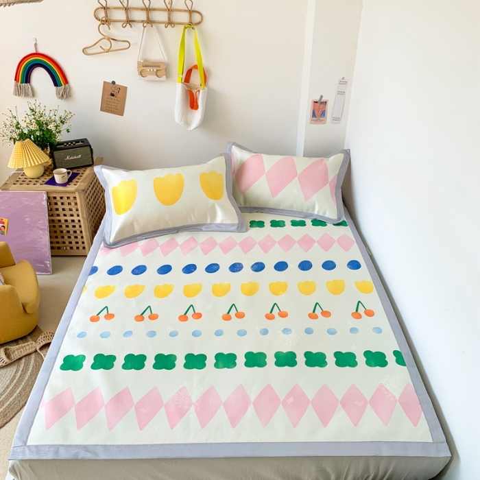 91家纺网 家纺一手货源 找家纺 时年 2020新款水洗养生凉席 薇薇安