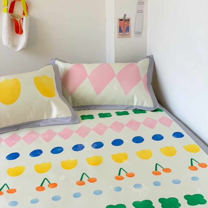 91家纺网 家纺一手货源 找家纺 时年 2020新款水洗养生凉席 薇薇安