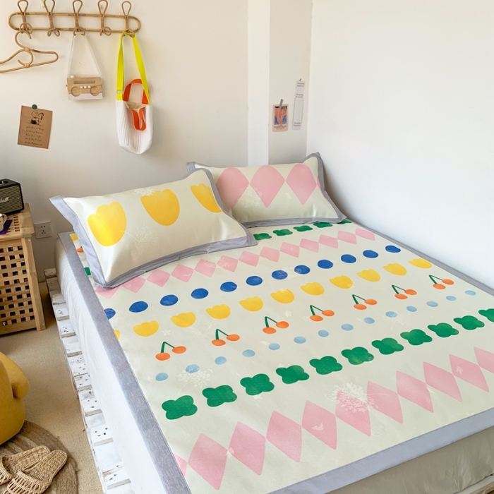 91家纺网 家纺一手货源 找家纺 时年 2020新款水洗养生凉席 薇薇安