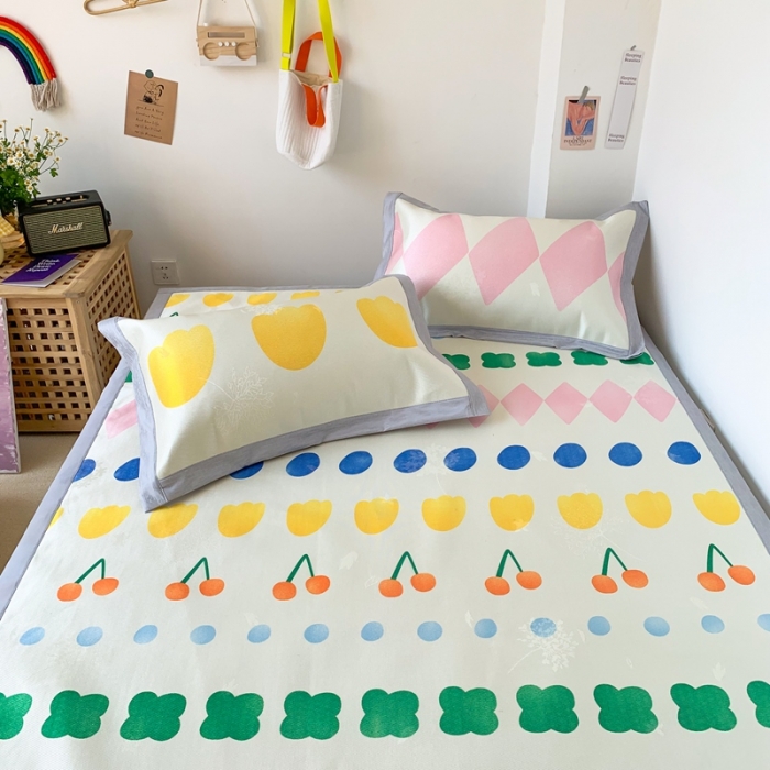 91家纺网 家纺一手货源 找家纺 时年 2020新款水洗养生凉席 薇薇安